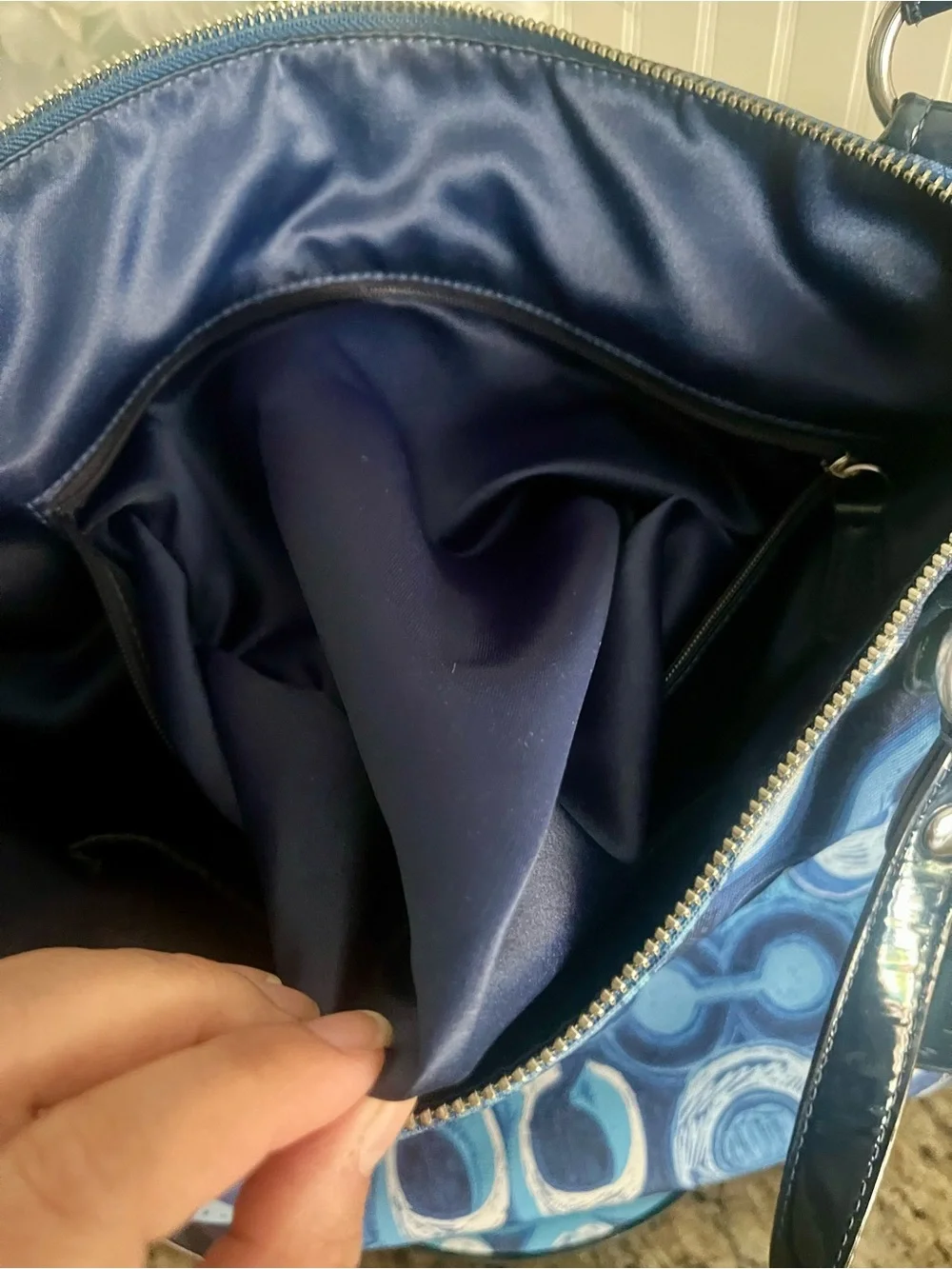 EUC Coach Poppy Signature Pop C Denim Glam Tote bag Three Hangtags C122019881 - Picture 11 of 15